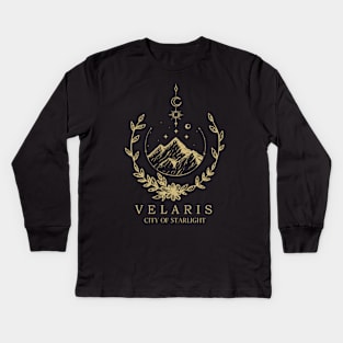 Gold Velaris Sweatshirt A Court of Thorns and Roses Sarah J Maas Hoodie Night Court Sweater Velaris City of Starlight SJM Kids Long Sleeve T-Shirt